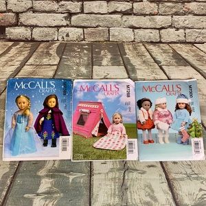 McCall’s Crafts 18” Doll Clothing Patterns & More